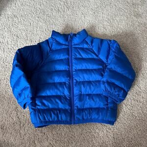 Wonder Nation Blue Full Zip Puffer Coat Baby Boy Size 18 Months NO HOOD